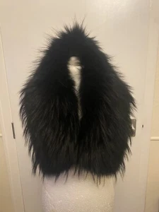 real fur Large collar black From Jessimara Coat - Picture 1 of 6