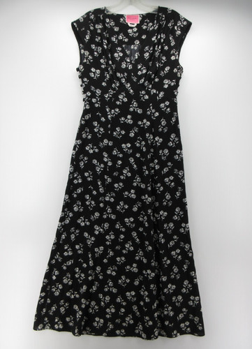 Abito Kate Spade New York donna piccolo nero Nerissa tarassaco linea A floreale midi