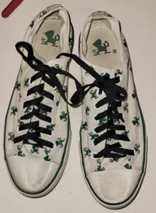 Row One Canvas Sneakers ND Notre Dame Mens 9 Women’s 10.5 white unisex - Picture 1 of 8