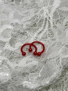 Red Semi-Circle Body Jewelry - Picture 1 of 6