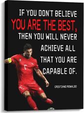 Ronaldo Motivational Quote Canvas Print Wall Art Football Star Art Sports Poster