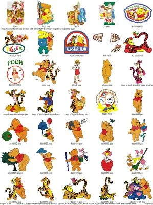 505 CARTOON BEAR EMBROIDERY MACHINE DESIGNS COLLECTION PES USB DRIVE