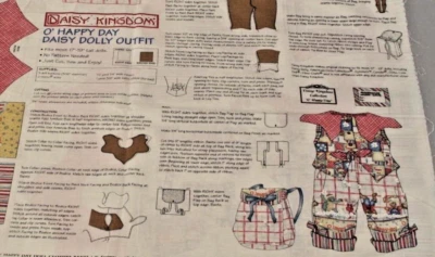 PANEL DE TELA DAISY KINGDOM O'HAPPY DAY DAISY DOLLY OUTFIT CORTE Y COSTURA #1907 Foto 1 de 4