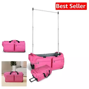 Water-Resistant 28" Rolling Travel Duffel with Lightweight Aluminum Garment Rack - Picture 1 of 10