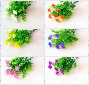 US 4/10pcs Faux Plastic Lotus Fake Flower Plastic Greeney for  Home/Party Decor - Picture 1 of 21