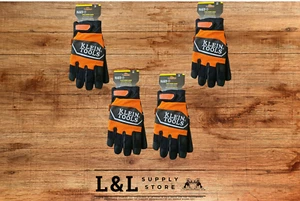 (4-PAIR) Klein Tools 60620 Large Winter Thermal Synthetic Leather Gloves - Picture 1 of 1
