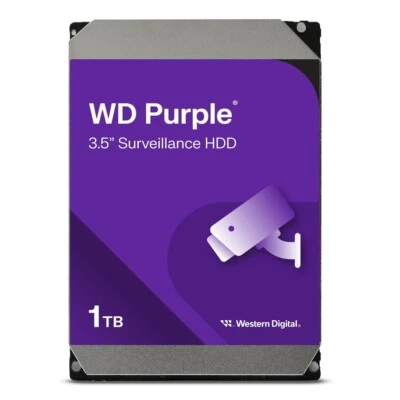 WD 1TB  Purple Surveillance Internal Hard Drive HDD WD11PURZ - Image 1 of 2
