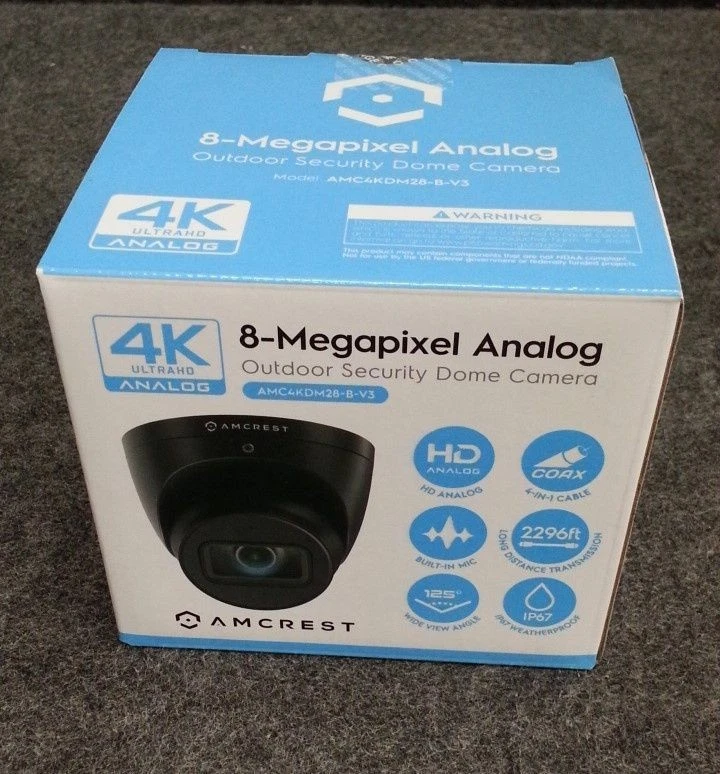 Amcrest ProHD Dome Outdoor Security Camera 4k 8-megapixel Analog