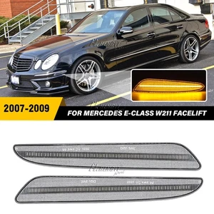 For 07-09 Mercedes Benz E-Class W211 Facelift Clear LED Amber Side Marker Light - Picture 1 of 8