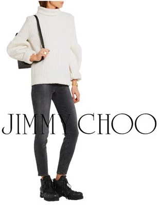 NUEVO EN CAJA JIMMY CHOO 37.5 Ditto Botines Forrados de Piel Negros 7 Foto 1 de 4