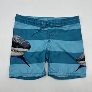 H&M Beach Shorts Boys Size 2-4Y Striped Blue Print Snack ..#29671 - Picture 1 of 12