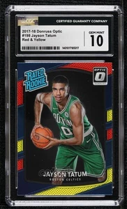 2017-18 Donruss Optic Rated Mega Box Red & Yellow Jayson Tatum CGC 10 Rookie RC - Picture 1 of 3