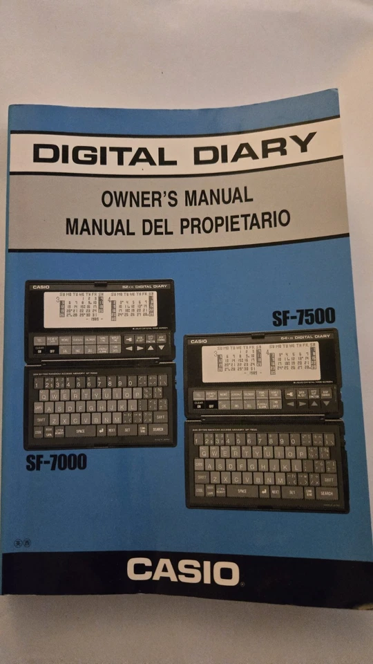 Digital Diary Manual Casio Sf7000, Sf7500 - Image 1 of 1