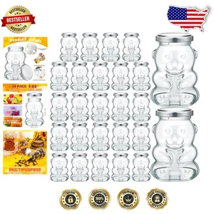 Frascos de oso de miel resistentes a fugas de 6 oz - perfectos para fiestas y favores (juego de 24) - Imagen 1 de 9