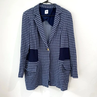 Blazer Cabi The Checkup para mujer XL azul marino elástico cómodo chaqueta larga 5848 usado en excelente estado Foto 1 de 4