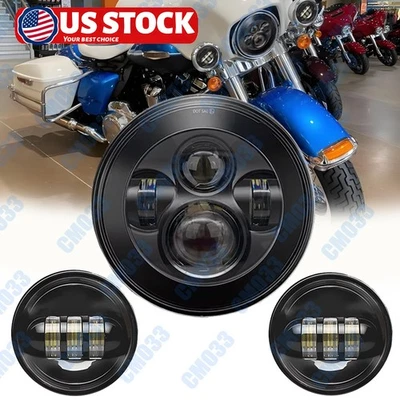 Faros antiniebla LED 7" 4,5" para Harley-Davidson Electra Glide Ultra Classic Foto 1 de 4