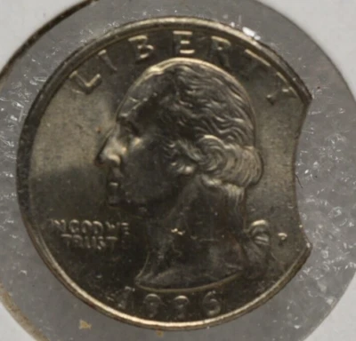1996 WASHINGTON QUARTER DIE CUT - Image 1 of 3