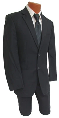 Traje de niño negro Perry Ellis con pantalones semi-formal portador de anillo de boda iglesia  Foto 1 de 4