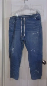 Lane Bryant Women's Jeans Plus Size 24 Stretch Distressed Bleach Splatter Denim - Picture 1 of 2