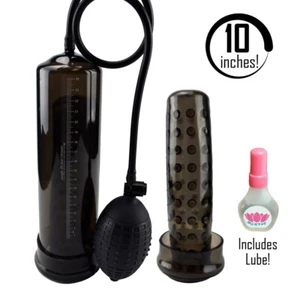 MyXToy® 10" Premium Male-Enhancement XL Penispumpe mit Gleitgel Schwarz - Bild 1 von 10