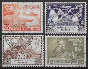 Turks & Caicos 1949 UPU Set Usado Fino - Imagen 1 de 1