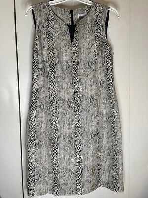 Robbie Bee 12 B 38” W 34” L 37” Vintage 100% Silk Dress Snake Skin Sleeveless - Image 1 of 4