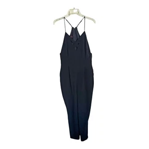 Bongo Women's NWT Black Halter Jumpsuit Spaghetti Strap Tapered Legs Sz 1X - Picture 1 of 5