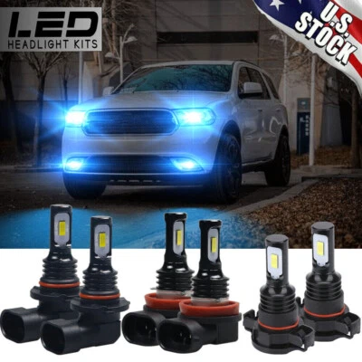 6x 9005 H11 5202 LED Headlight Fog Light Bulbs 8000k For Dodge Durango 2011-2013 - Image 1 of 4