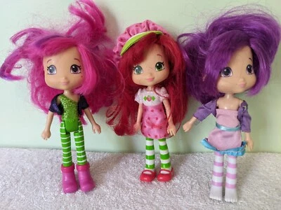 Lote de 3 muñecas Strawberry Shortcake de Hasbro y Playmates muñecas de 6" Foto 1 de 4