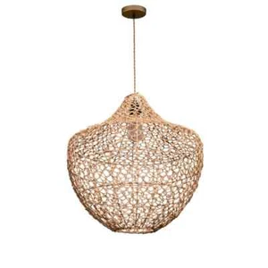 ELE Light & Decor Almira 1-Light 48-Watt Modern Farmhouse Pendant Light in Brass - Picture 1 of 10