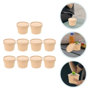 10 Set Tazza Carta Gelato Monouso Dessert Server Budino Confezione Tazza - Foto 1 di 12