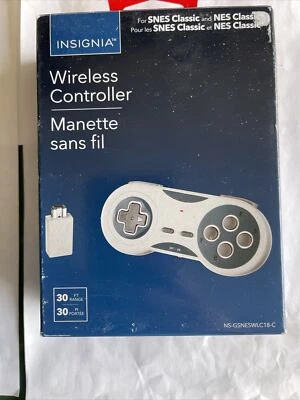 INSIGNIA Official SNES Classic Wireless Controller (White) NEW - Image 1 of 2