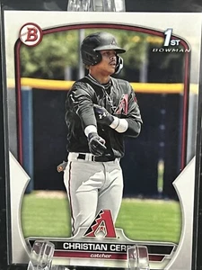 CHRISTIAN CERDA---2023 BOWMAN---1ST BOWMAN---DIAMONDBACKS--FREE SHIPPING - Picture 1 of 2