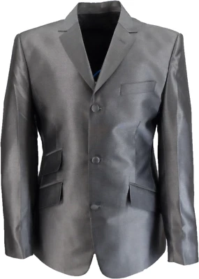 Mazeys Mens Tonic Siver Grey Ace Face Suit Jacket - Image 1 of 4