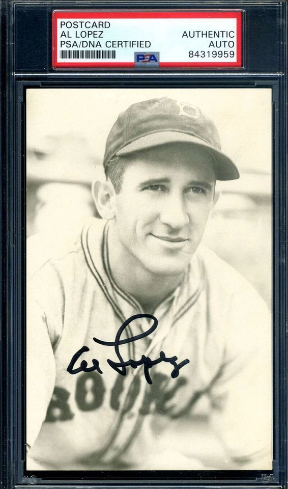Al Lopez PSA DNA Coa Signed Photo Postcard Autograph - Image 1 of 1
