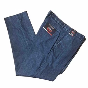 Roundtree & Yorke Flat Front Jeans Mens 40x36 Stewart Classic Fit Comfort NWT - Picture 1 of 7