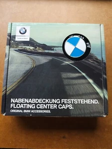 BM6 BMW set of 4 Floating Level Alloy Wheel Centre Caps 68mm 36122455269 - Picture 1 of 4