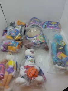 VTG McDonalds SPACE JAM Tune Squad 1996 Plush COMPLETE SET of 6 SEALED - Picture 1 of 7