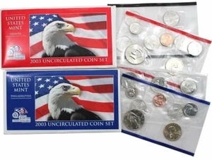 2003 P & D New Uncirculated Mint Set in Sealed Mint Box with Statehood Quarters - Picture 1 of 4