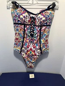 NEW NANETTE LEPORE Festival Folkloric Seductress One Piece Swimsuit XS D54 - Picture 1 of 1