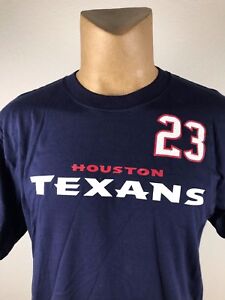 Vtg Reebok Houston Texans Arian Foster graphic logo regular fit t shirt XL
