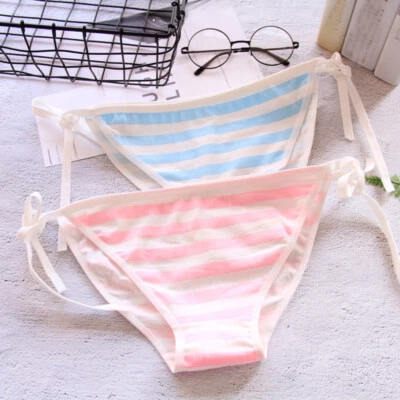 Japanese Anime Cute Girls Panties Briefs Strappy Underwear Students Underpants - Image 1 of 4