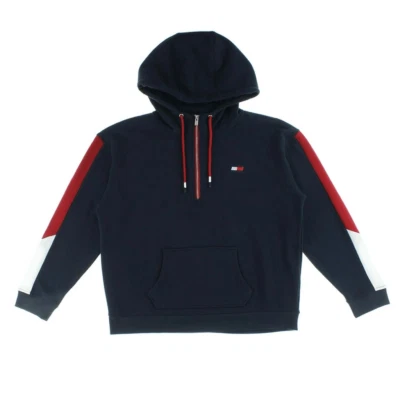 Tommy Hilfiger Sudaderas con capucha activas ventiladas media cremallera para mujer talla M negras/rojas nuevas sin etiquetas Foto 1 de 4