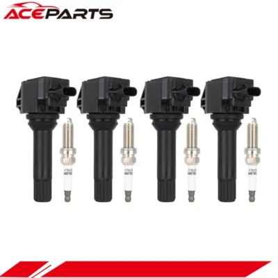 4 Ignition Ciol & 4 Iridium Spark Plug For 2013-2014 Scion FR-S Subaru BRZ 2.0L - Image 1 of 4