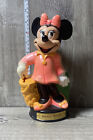 Disney Vtg Shopping Minnie Mouse Rubber Toy Figure Animal Toys 9" Coin Bank (MM)