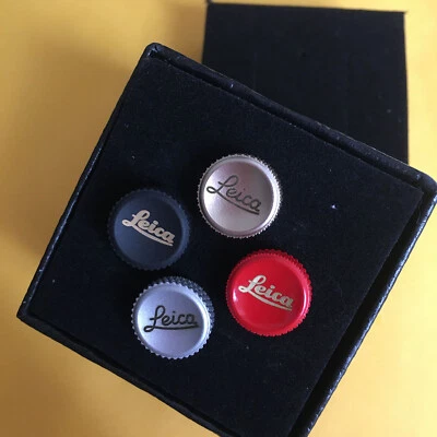 4xSoft Shutter Release Buttons for Leica M Fujifilm, 11mm, Red/Black/Silver/Gold - Image 1 of 4