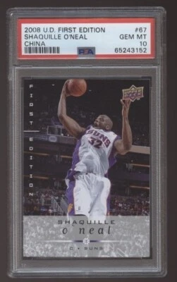 2008-09 Upper Deck First Edition China Shaquille O'Neal PSA 10 Gem Mint #67 Suns - Image 1 of 2