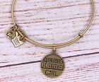 NEW NWOT Alex and Ani Because I am a Girl Charm Gold Bracelet