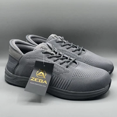 Zapatos para caminar Zeba manos libres sin cordones golf cómodos para hombre talla 10,5 ancho gris nuevos Foto 1 de 4