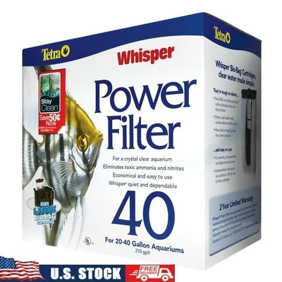 Whisper Power Filter 3-Stage Quiet Aquarium Filtration Odor Removal Mesh New - Image 1 of 4